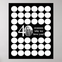 Photo 40 Reasons We Love You Birthday Keepsake