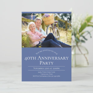 Photo 40th Wedding Anniversary Invitation