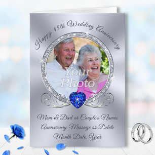 PHOTO, 45th Wedding Anniversary Cards for Parents