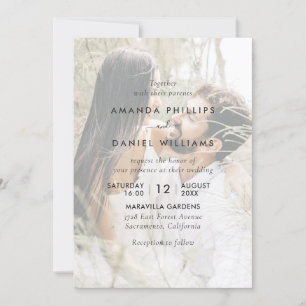 Photo 4 Overlay Elegant Modern Wedding Invitation