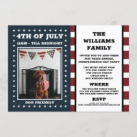 Photo| 4th of July | Family | Dog | Red White Blue