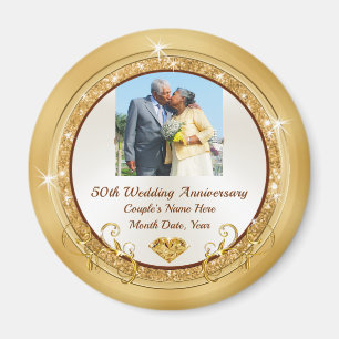 Photo 50th Wedding Anniversary Favours Souvenirs Magnet