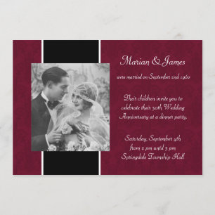 Photo 50th Wedding Anniversary Party Invitation