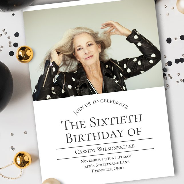 Photo 60 Birthday Invitation (Creator Uploaded)