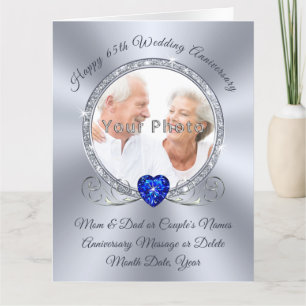 Photo, 65th Wedding Anniversary Cards for Parents