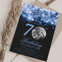 Photo 70th Birthday Navy Blue Midnight Glam
