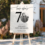 Photo 70th Birthday Welcome Sign | Look Who's 70<br><div class="desc">Welcome guests to your 70th birthday celebration with this stunning editable welcome sign. Featuring a sleek, customizable layout, this template allows you to easily add your own photo and personalize the text, making it a perfect addition to your milestone 70th birthday decor. Ideal for entryways or as a party focal...</div>
