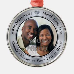 Photo 75th, 60th or 10 Year Anniversary Ornament
