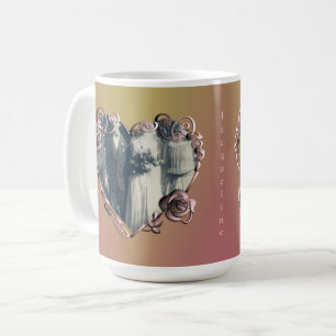 Photo 7th Wedding Anniversary Coppery Rose Coffee Mug