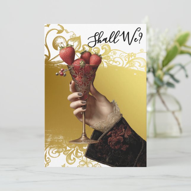 *~* PHOTO A101 Cocktail Ornate 1 BACHELORETTE  Invitation (Standing Front)