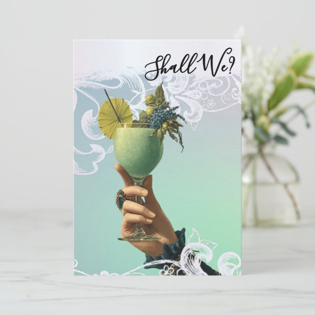 *~* PHOTO A101 Ornate Cocktail 2 BACHELORETTE  Invitation (Standing Front)