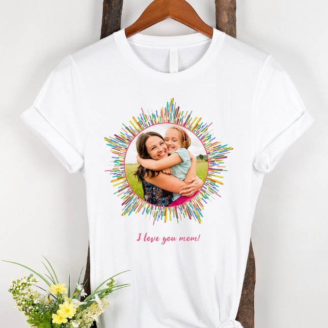 Photo Abstract and Colourful Art Custom Text Light T-Shirt (Creator Uploaded)