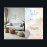 Photo Abstract Watercolor Shapes GoId Foil Flyer<br><div class="desc">Photo Abstract Watercolor Shapes GoId Foil Flyer</div>