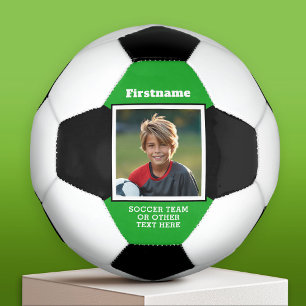 Photo Add Your Name - Can Edit Colour Soccer Ball