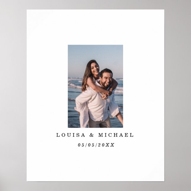 Photo Alternative Wedding Guest Book Poster (Front)