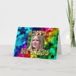 Photo and Bright stars birthday card