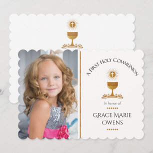 Photo and Chalis First Communion Invitation