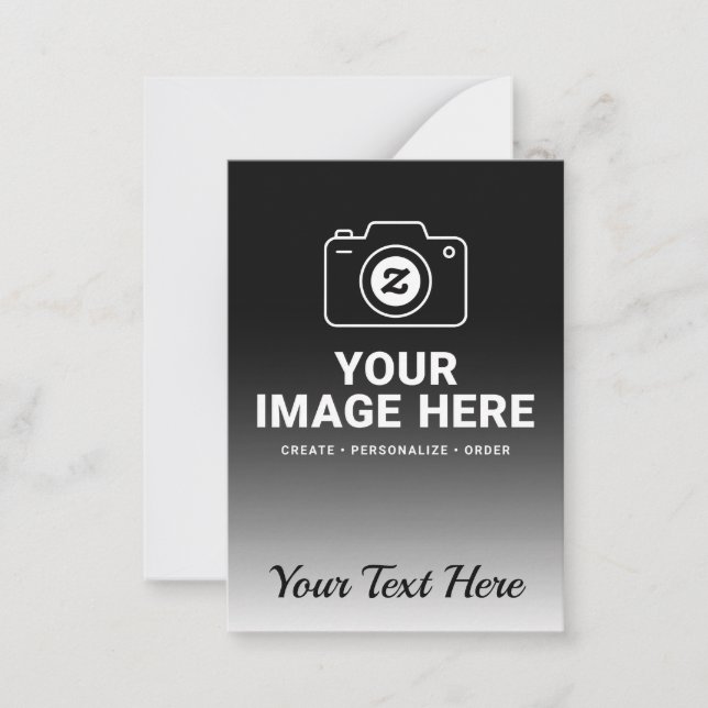 Photo and Custom Message Design Card (Front)