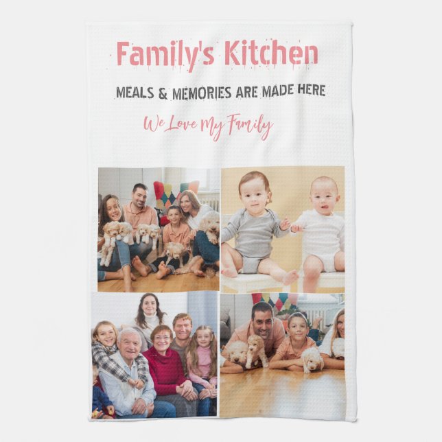 Photo and Modern Typography Kitchen Towels (Vertical)