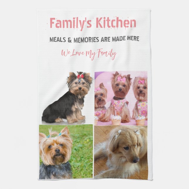 Photo and Modern Typography Kitchen Towels (Vertical)