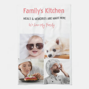 Photo and Modern Typography Kitchen Towels