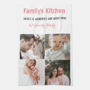 Photo and Modern Typography Kitchen Towels