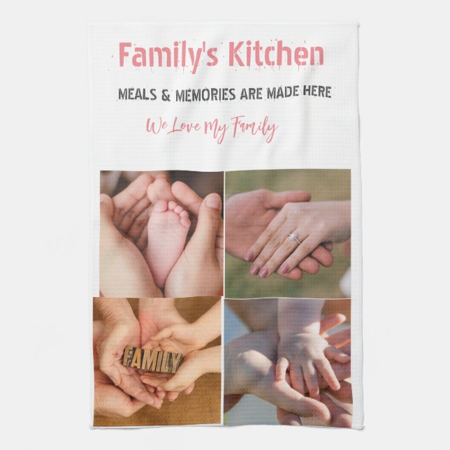 Photo and Modern Typography Kitchen Towels (Vertical)