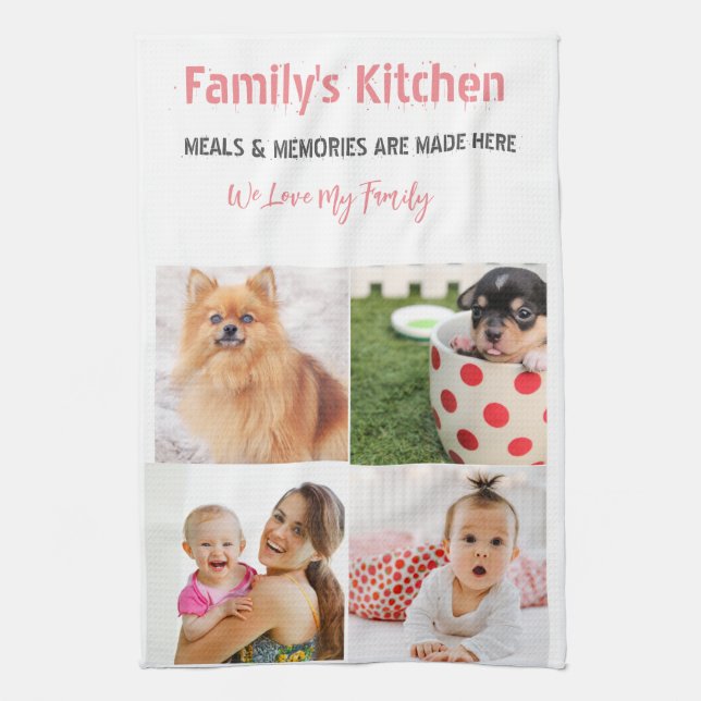 Photo and Modern Typography Kitchen Towels (Vertical)