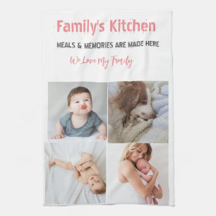 Photo and Modern Typography Kitchen Towels