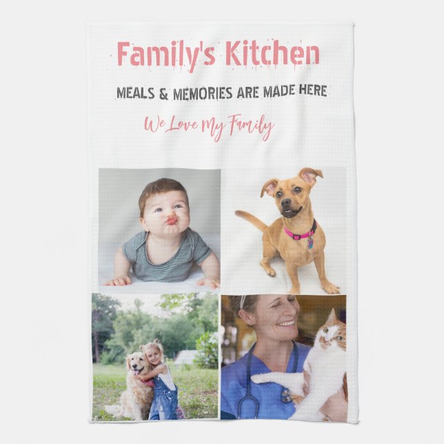 Photo and Modern Typography Kitchen Towels (Vertical)