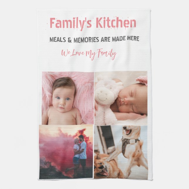 Photo and Modern Typography Kitchen Towels (Vertical)
