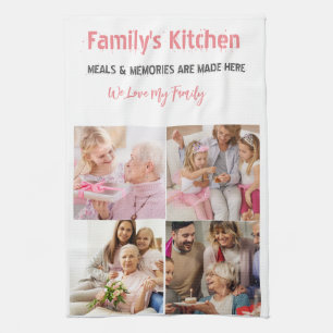 Photo and Modern Typography Kitchen Towels