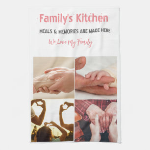 Photo and Modern Typography Kitchen Towels