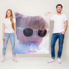 Photo And Name Fleece Blanket Soft And Cosy Gift