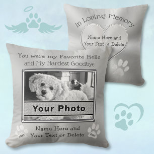 PHOTO and Personalised Pet Memorial Pillow