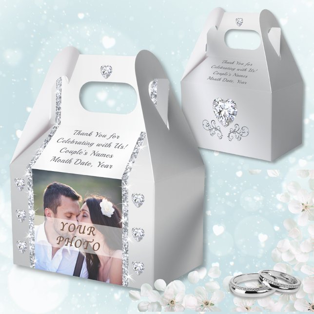 Photo and Personalised Wedding Favour Boxes (Personalized Wedding Favor Boxes. Wedding Favor Bags. Wedding favor ideas. Bridal Shower favors.)