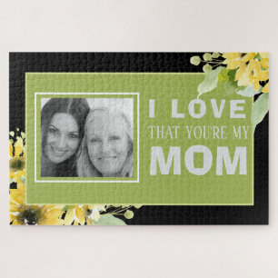 Photo and Sunflower I Love That You're My Mum Jigsaw Puzzle