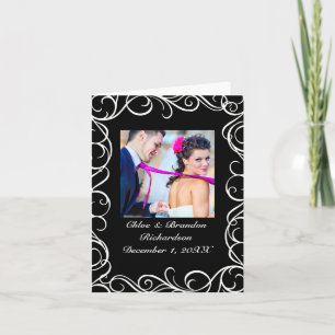 Photo and Swirls Thank You Card