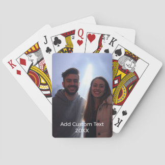 Photo and Text 2 Photo Collage Playing Cards