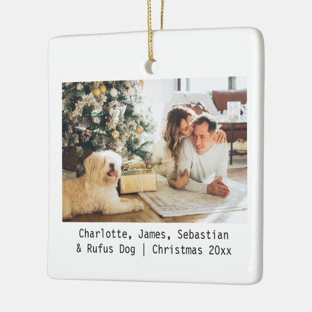Photo and Text Custom Personalised Ceramic Ornamen Ceramic Ornament (Left)