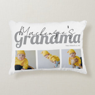 Photo and Text Grandma Custom Personalised Decorative Cushion