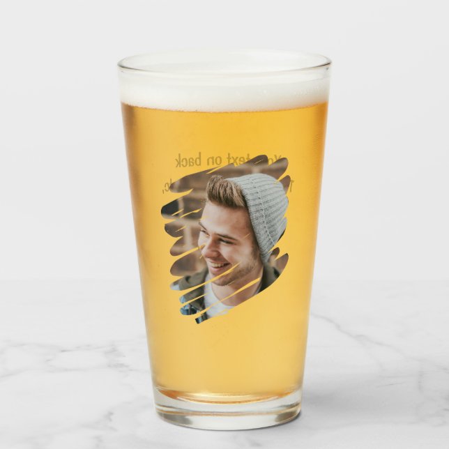 Photo and Text Personalised Glass (Front Filled)
