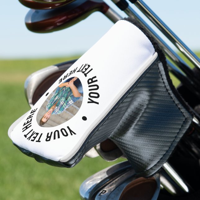 Photo And Text Personalised Golf Head Cover (Create your Own Photo Golf Head Cover )