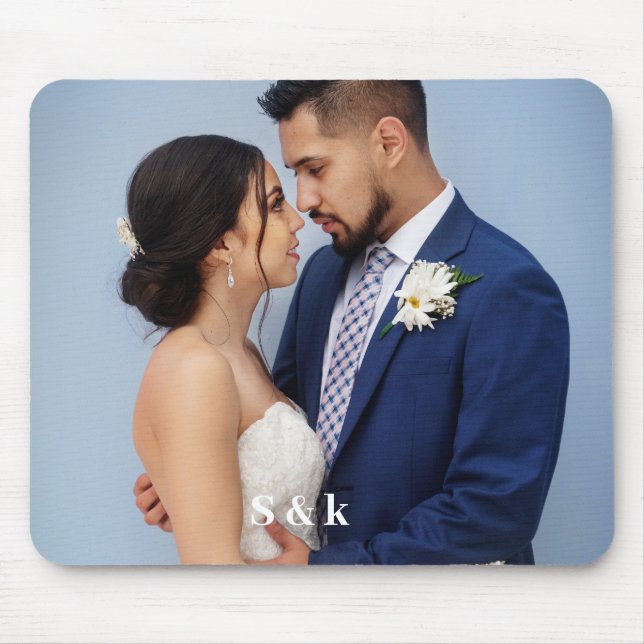 Photo and Text Personalised Mouse Pad (Front)