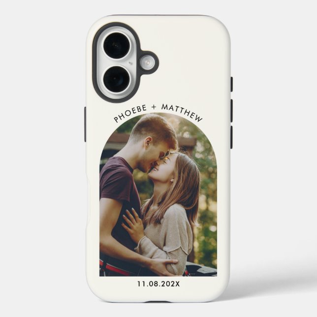 Photo Arch Engagement Keepsake Personalised Case-Mate iPhone Case (Back)