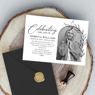 Photo Arch Foliage Celebration of Life  Invitation