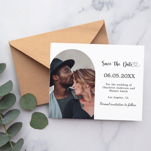 Photo arch modern wedding Save the Date Flyer (Creator Uploaded)