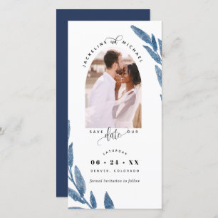 Photo Arch, Navy Wedding Save The Date Bookmark