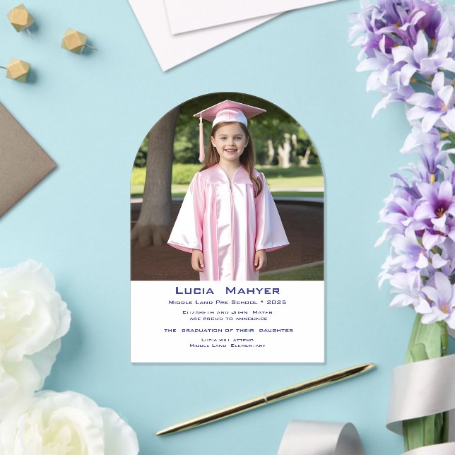  photo - arch - pre-school Graduation  Acrylic Invitations (Insitu (Wedding))
