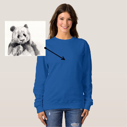 Photo, Art, Replace Image Ladies Basic Dark Sweatshirt